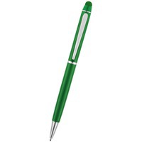 Ручка шариковая зеленая "ЭММА" со стилусом