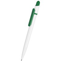 Ручка шариковая пластиковая "ЭТЮД", белый/зеленый