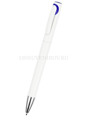Фото Необычная шариковая ручка "ЛОКИ", белый/синий с тампопечатью