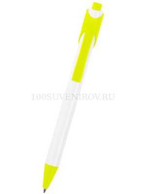Фото Подарочная шариковая ручка "ТУКАН", белый/салатовый для тампопечати