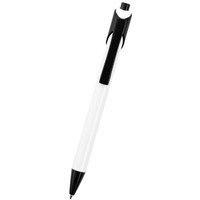 Ручка шариковая дешевая "ТУКАН", белый/черный
