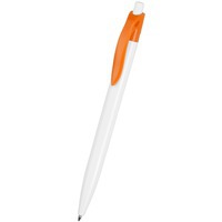Ручка шариковая красивая КАКАДУ, белый/оранжевый
