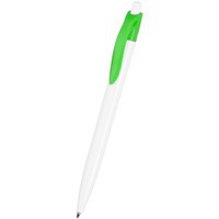 Ручка шариковая классная КАКАДУ, белый/зеленое яблоко