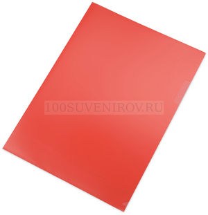 Фото Папка- уголок, для формата А4 (220х305 мм), плотность 180 мкм, красная (красный матовый)