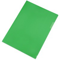 Папка- уголок, для формата А4 (220х305 мм), плотность 180 мкм, зеленая