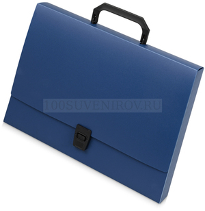 Фото Папка-портфель A4 40 мм с замком 0.70 мм, синий