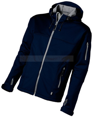 Фото Именная мужская куртка софтшел MATCH , темно-синий/серый, размер 3XL