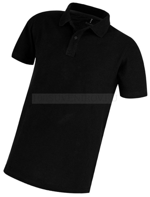 Фото Мужская рубашка поло черная PRIMUS с вышивкой, размер L