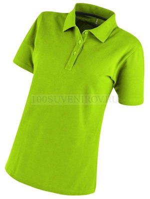 Фото Женская рубашка поло зеленая PRIMUS под термотрансфер, размер M