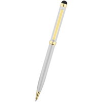 Фотка Ручка шариковая Голд Сойер со стилусом, серебристый