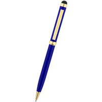 Ручка шариковая синяя "ГОЛД СОЙЕР" со стилусом