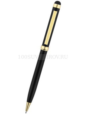 Фото Шариковая ручка черная "ГОЛД СОЙЕР" со стилусом