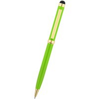 Ручка шариковая зеленая "ГОЛД СОЙЕР" со стилусом