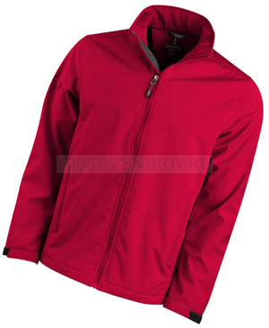 Фото Мужская куртка красная софтшел MAXSON под вышивку, размер XL