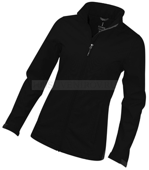 Фото Женская куртка черная софтшел MAXSON для термотрансфера, размер M