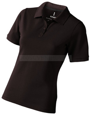 Фото Хлопковая женская рубашка поло CALGARY , ный коричневый, размер XL