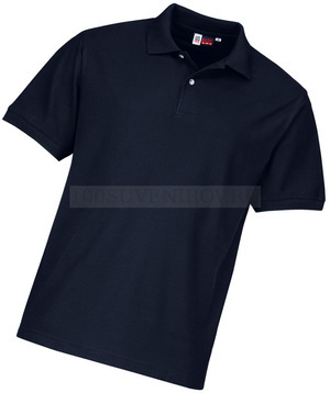 Фото Мужская рубашка поло темно-синяя из хлопка BOSTON, размер 2XL