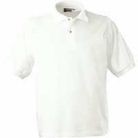 Рубашка поло мужская белая из хлопка BOSTON, 3XL
