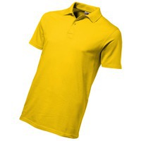 Рубашка поло мужская золотисто-желтая из хлопка FIRST, 2XL