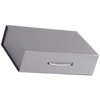 Коробка серебристая из картона CASE, подарочная