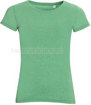 Фото Женская футболка зеленая меланж MIXED WOMEN, размер L