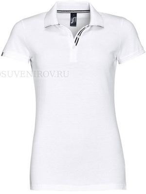 Фото Белая с черным рубашка поло PATRIOT WOMEN, размер M