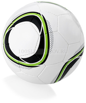 Фото Мяч футбольный, размер 4 (белый, черный, зеленое яблоко)