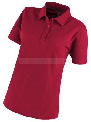 Фото Женская рубашка поло красная PRIMUS для термотрансфера, размер S