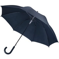 Зонт-трость в спб Unit Promo под нанесение логотипа с увеличенным куполом (диаметр 103 см) и пластиковой ручкой, темно-синий