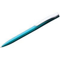 Ручка шариковая голубая из пластика PIN SILVER