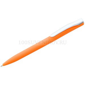 Фото Шариковая ручка оранжевая из пластика PIN SOFT TOUCH