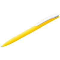 Ручка шариковая желтая из пластика PIN SOFT TOUCH
