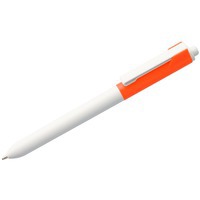 Ручка шариковая белая с оранжевым из пластика HINT SPECIAL