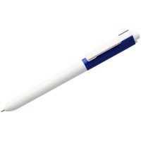 Ручка шариковая белая с синим из пластика HINT SPECIAL