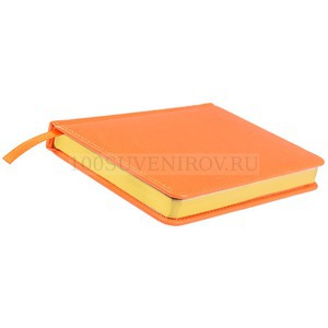 Фото Недатированный ежедневник оранжевый JOY, А5, белый блок, золотой обрез