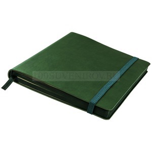 Фото Ежедневник недатированный Shady, А5,  зеленый, кремовый блок, темно-зеленый обрез