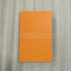 Фото Бизнес-блокнот "Funky", 130*210 мм, оранжевый, серый форзац, мягкая обложка, в линейку