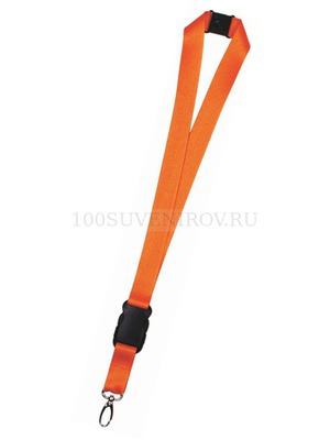 Фото Оранжевый ремешок на шею YOGI с карабином