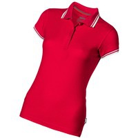 Рубашка поло "Deuce" женская, красный, красный/белый, L