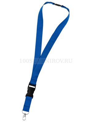 Фото Ремешок на шею "Yogi" с карабином, ярко-синий