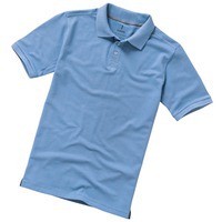 Рубашка поло мужская голубая из хлопка CALGARY, L