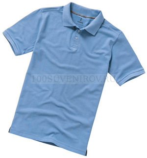 Фото Мужская рубашка поло голубая из хлопка CALGARY, размер L