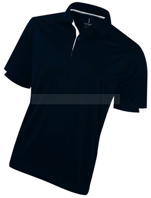 Фото Мужская рубашка поло темно-синяя KISO с вышивкой, размер L