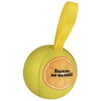 Елочный шар и Шарик-антистресс с пожеланием «Лимон», желтый