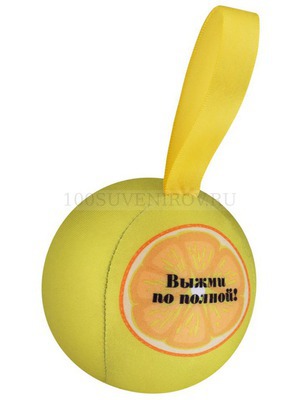 Фото Шарик-антистресс с пожеланием «Лимон», желтый