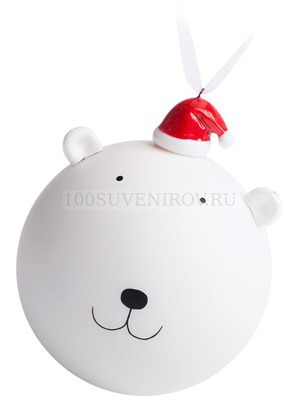 Фото Елочный шар с фигуркой «Новогодний мишка», 10 см