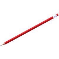 Акварельный карандаш простой Triangle с ластиком, красный