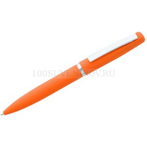 Фото Ручка шариковая Bolt Soft Touch, оранжевая «Open»