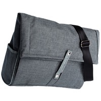 Фотка Сумка для ноутбука 2 в 1 twoFold, серая с темно-серым, люксовый бренд Indivo