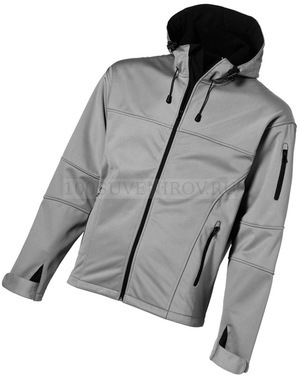 Фото Флисовая мужская куртка софтшел MATCH , серый/черный, размер L